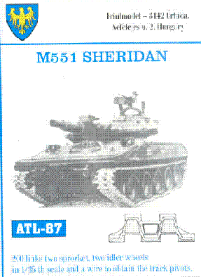 Friulmodel 87 1/35 M551 Sheridan Track Set (200 Links & 2 Sprocket/2 Idler Wheels)