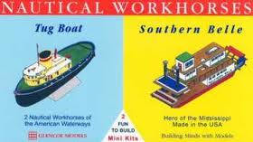 Glencoe Models 3302 Nautical Workhorses: 1/100 Tug Boat & 1/400 Southern Belle Mississippi Paddleboat