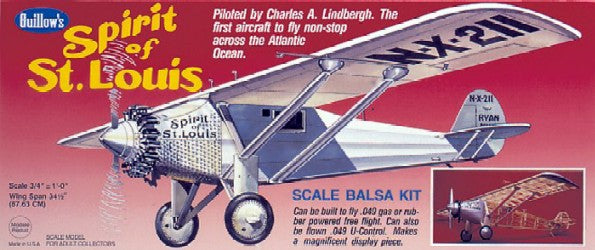 Guillows 807 34-1/2" Wingspan Spirit of St. Louis Kit
