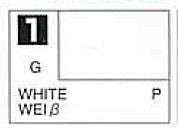Mr Hobby Paints 1 Lacquer Based Gloss White 10ml Bottle (6/Bx)
