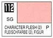 Mr Hobby Paints 112 Lacquer Based Semi-Gloss Character Flesh 2 10ml Bottle (6/Bx)