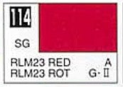 Mr Hobby Paints 114 Lacquer Based Semi-Gloss Red RLM23 10ml Bottle (6/Bx)