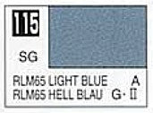 Mr Hobby Paints 115 Lacquer Based Semi-Gloss Light Blue RLM65 10ml Bottle (6/Bx)