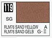 Mr Hobby Paints 119 Lacquer Based Semi-Gloss Sandy Yellow RLM76 10ml Bottle (6/Bx)