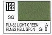 Mr Hobby Paints 122 Lacquer Based Semi-Gloss Light Green RLM82 10ml Bottle (6/Bx)