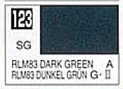 Mr Hobby Paints 123 Lacquer Based Semi-Gloss Dark Green RLM83 10ml Bottle (6/Bx)