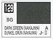Mr Hobby Paints 129 Lacquer Based Semi-Gloss Dark Green Nakajima 10ml Bottle (6/Bx)