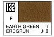 Mr Hobby Paints 132 Lacquer Based Flat Earth Green 10ml Bottle (6/Bx)