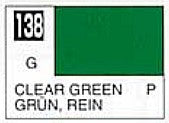 Mr Hobby Paints 138 Lacquer Based Gloss Clear Green 10ml Bottle (6/Bx)
