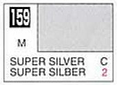 Mr Hobby Paints 159 Lacquer Based Metallic Super Silver 10ml Bottle (6/Bx)