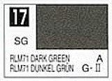 Mr Hobby Paints 17 Lacquer Based Semi-Gloss Dark Green RLM71 10ml Bottle (6/Bx)