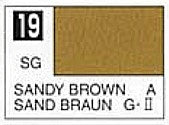 Mr Hobby Paints 19 Lacquer Based Semi-Gloss Sandy Brown 10ml Bottle (6/Bx)