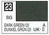 Mr Hobby Paints 23 Lacquer Based Semi-Gloss Dark Green 10ml Bottle (6/Bx)