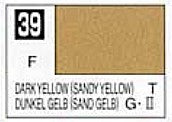 Mr Hobby Paints 39 Lacquer Based Flat Dark Yellow (Sandy Yellow) 10ml Bottle (6/Bx)