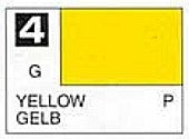 Mr Hobby Paints 4 Lacquer Based Gloss Yellow 10ml Bottle (6/Bx)