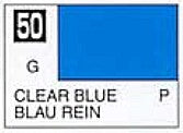 Mr Hobby Paints 50 Lacquer Based Gloss Clear Blue 10ml Bottle (6/Bx)