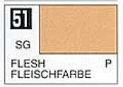 Mr Hobby Paints 51 Lacquer Based Semi-Gloss Flesh 10ml Bottle (6/Bx)