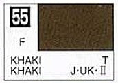 Mr Hobby Paints 55 Lacquer Based Flat Khaki 10ml Bottle (6/Bx)