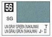 Mr Hobby Paints 56 Lacquer Based Semi-Gloss IJN Gray Green Nakajima 10ml Bottle (6/Bx)