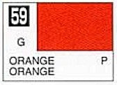 Mr Hobby Paints 59 Lacquer Based Gloss Orange 10ml Bottle (6/Bx)