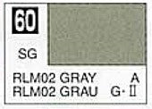 Mr Hobby Paints 60 Lacquer Based Semi-Gloss Gray RLM02 10ml Bottle (6/Bx)