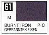 Mr Hobby Paints 61 Lacquer Based Metallic Burnt Iron  10ml Bottle (6/Bx)