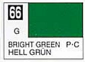 Mr Hobby Paints 66 Lacquer Based Gloss Bright Green 10ml Bottle (6/Bx)