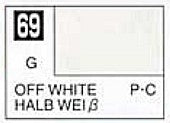 Mr Hobby Paints 69 Lacquer Based Gloss Off White 10ml Bottle (6/Bx)