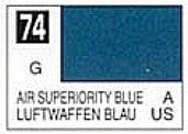 Mr Hobby Paints 74 Lacquer Based Gloss Air Superiority Blue 10ml Bottle (6/Bx)