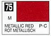 Mr Hobby Paints 75 Lacquer Based Metallic Red 10ml Bottle (6/Bx)