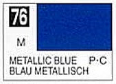 Mr Hobby Paints 76 Lacquer Based Metallic Blue 10ml Bottle (6/Bx)