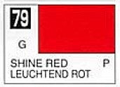 Mr Hobby Paints 79 Lacquer Based Gloss Shine Red 10ml Bottle (6/Bx)