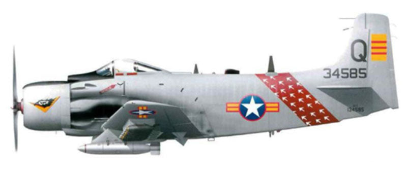Hobby Master HA2921 1/72 Scale A-1H Skyraider - 1st FS VNAF 1963 Diecast