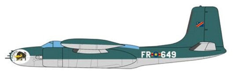 Hobby Master HA3228 1/72 Scale B-26K Counter Invader - Congolese Air Force Brazzaville