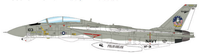 Hobby Master HA5252 1/72 Scale F-14D Tomcat - VF-31 US Navy 2006 Diecast