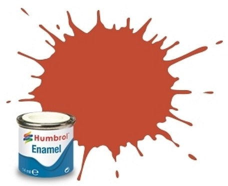 Humbrol 100 14ml. Enamel Matte Red Brown Tinlets (6)