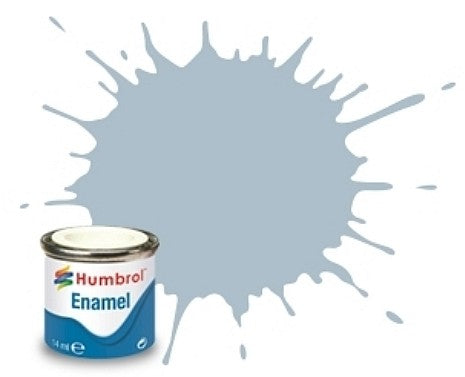 Humbrol 127 14ml. Enamel Satin US Ghost Grey Tinlets (6)