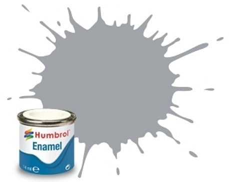 Humbrol 166 14ml. Enamel Satin Light Aircraft Grey Tinlets (6)