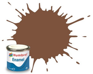 Humbrol 186 14ml. Enamel Matte Brown Tinlets (6)