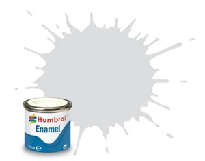 Humbrol 196 14ml. Enamel Satin Light Grey Tinlets (6)