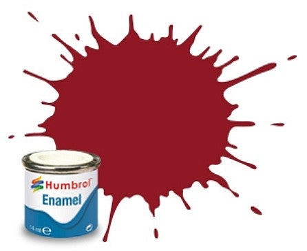 Humbrol 20 14ml. Enamel Gloss Crimson Tinlets (6)