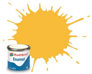 Humbrol 24 14ml. Enamel Matte Trainer Yellow Tinlets (6)