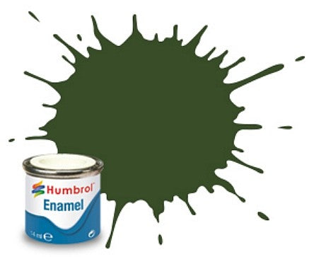 Humbrol 242 14ml. Enamel RLM71 Dark Green Matte Tinlets (6)