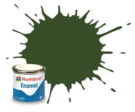 Humbrol 244 14ml. Enamel RLM73 Green Matte Tinlets (6)