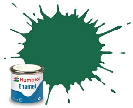 Humbrol 30 14ml. Enamel Matte Dark Green Tinlets (6)