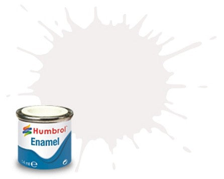 Humbrol 34 14ml. Enamel Matte White Tinlets (6)