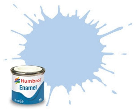 Humbrol 44 14ml. Enamel Matte Pastel Blue Tinlets (6)