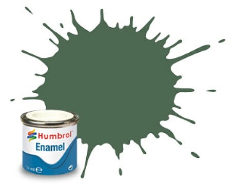 Humbrol 76 14ml. Enamel Matte Uniform Green Tinlets (6)