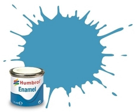Humbrol 89 14ml. Enamel Matte Middle Blue Tinlets (6)