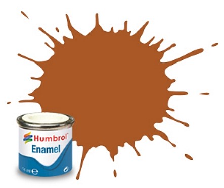 Humbrol 9 14ml. Enamel Gloss Tan Tinlets (6)